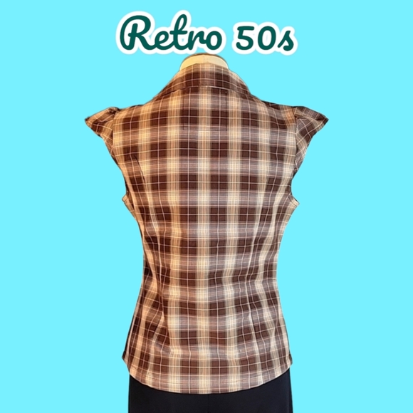 Lucky 13 Retro Style Plaid Top - Picture 3 of 6